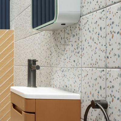 Tutti Frutti Terrazzo-Effect Matt Porcelain Tile 20x20cm - Alternative Image