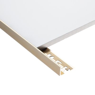 12mm Yankee Gold Polished Square Edge Tile Trim 2.4m - Alternative Image