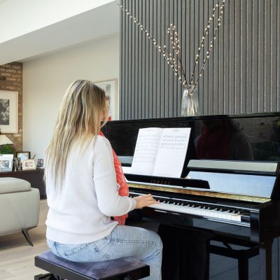 21mm Acoustic Silver Felt Wall Panel Charcoal 240x60cm - Alternative Image