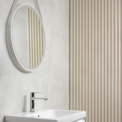 24mm Slat Wall Panel Pale Oak 290x16.8cm - Alternative Image