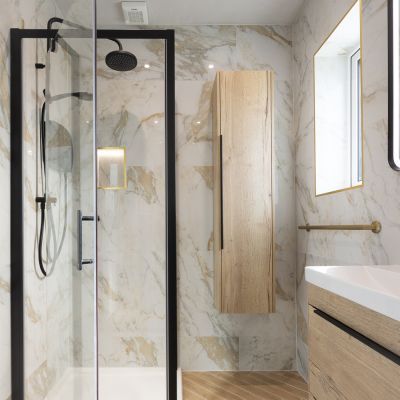 Calacatta Oro Marble-Effect Polished Porcelain Tile 120x60cm - Alternative Image