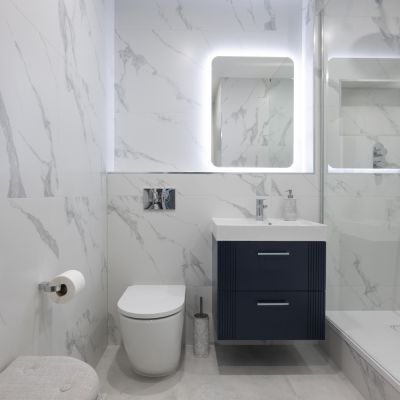 Carrara Norway Marble-Effect Matt Porcelain Tile 120x60cm - Alternative Image