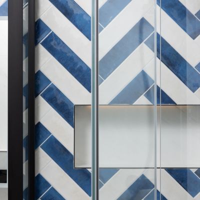 Metro Vibe Blue Metro Gloss Wall Tile 30x7.5cm - Alternative Image