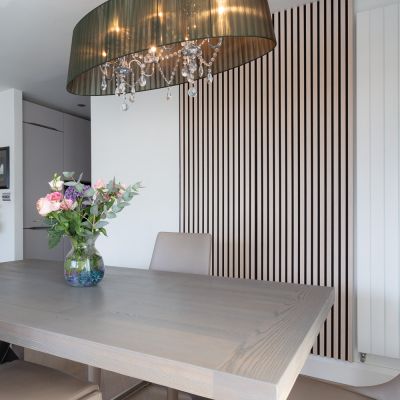 21mm Acoustic Black Felt Wall Panel Cool Oak 240x60cm - Alternative Image