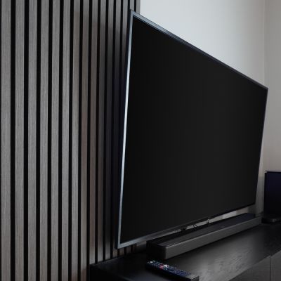 21mm Acoustic Black Felt Wall Panel Grey 240x60cm - Alternative Image