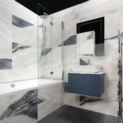 Superb Onyx Sky Royal Gloss Porcelain Tile 120x60cm - Alternative Image