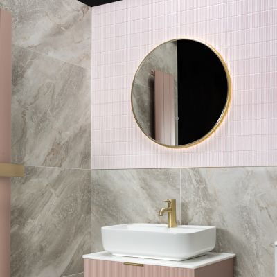 Metro Soldeu Pink Ceramic Textured Gloss Ceramic Wall Tile 30x7.5cm - Alternative Image