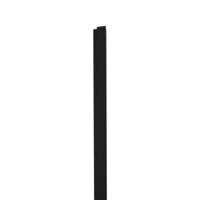 18mm Woodlux Wooden Wall Panel Black End Piece B 275x3.8cm