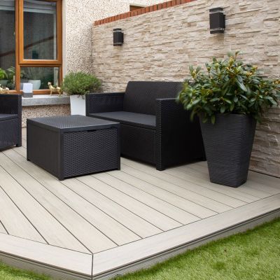 AlphaDeck Composite Decking Antique Grey 360x14cm - Alternative Image