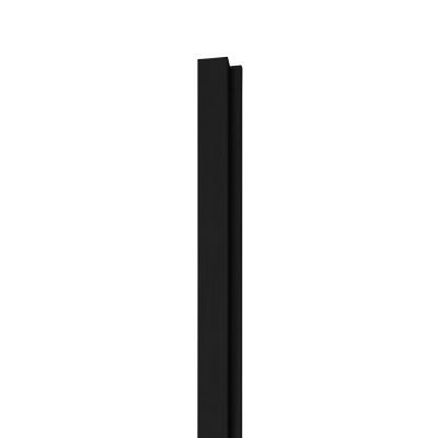18mm Woodlux Wooden Wall Panel Black End Piece A 275x3.5cm