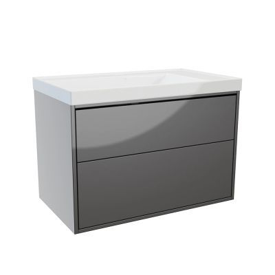 Erla 80cm Wall-Hung Vanity Unit Anthracite