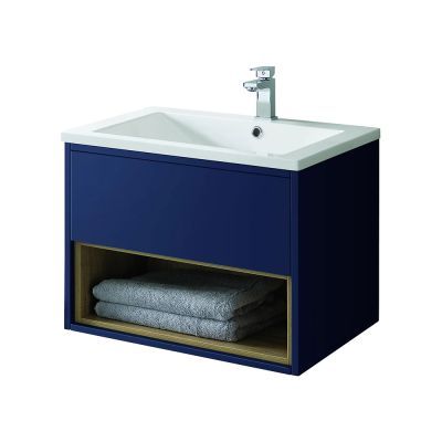 Lucca 60cm Wall-Hung Vanity Unit Matt Blue