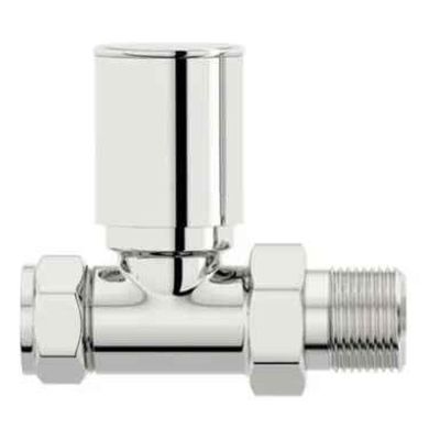 Portman Chrome Straight Radiator Valves