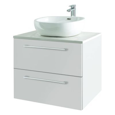 Rimini 60cm Wall-Hung Vanity Unit Gloss White - Alternative Image