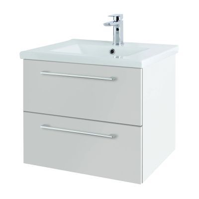 Rimini 60cm Wall-Hung Vanity Unit Gloss White
