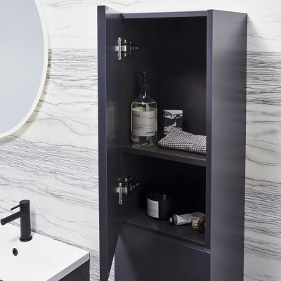 Tavistock 2-Door Tall Column Cabinet Light Grey - Alternative Image