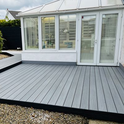 AlphaDeck Composite Decking Cool Grey 360x14cm - Alternative Image