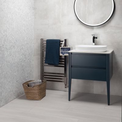 Green Heart White Wood-Effect Matt Porcelain Tile 120x23cm - Alternative Image