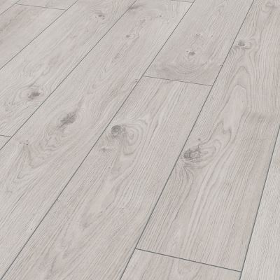 Laminate Flooring - 12mm Mammut 4V AC5 Everest Oak White 185x19cm - Alternative Image