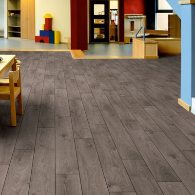 Laminate Flooring - 12mm Robusto 4V AC5 Atlas Oak Anthracite 138x19cm