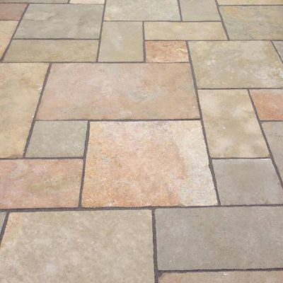 Kota Yellow Limestone Paving Hand-Cut, Calibrated, Natural 60x30x2.2cm - Alternative Image