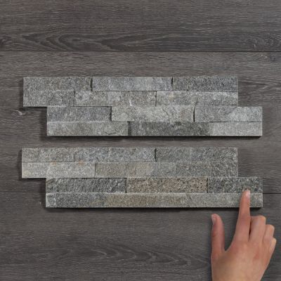 Thin Stone Cladding Grey 40x10cm