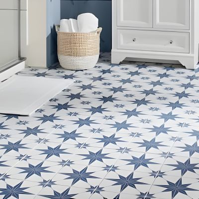 Stella Azul Matt Porcelain Tile 25x25cm - Alternative Image