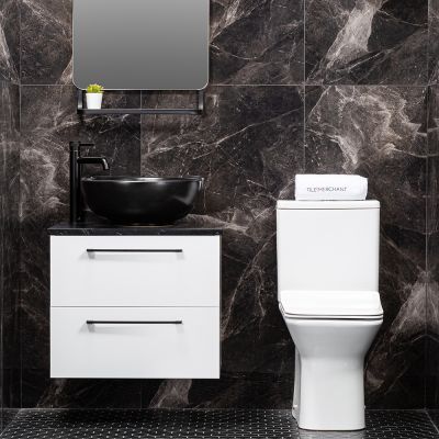 Black Mist Polished Porcelain Tile 120x60cm - Alternative Image
