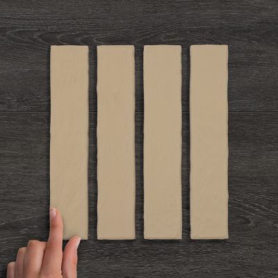 Metro Ainsa Nude Matt Porcelain Tile 25x5cm