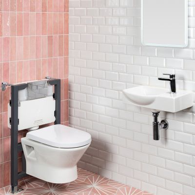 Mini Metro White Bevelled Gloss Tile 15x7.5cm - Alternative Image