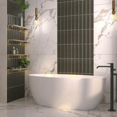 Nara Oliva Gloss Ceramic Wall Tile 30x7.5cm - Alternative Image