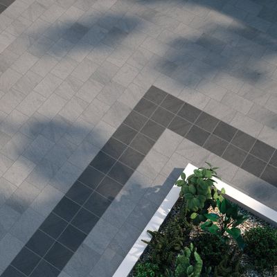 Outdoor Porcelain Cobble Aran Grey Natural Tile 30x20cm - Alternative Image