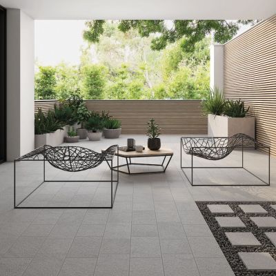 Outdoor Porcelain Cobble Aran Pearl Natural Tile 20x20cm - Alternative Image