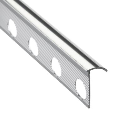 10mm Chrome Polished Round Edge Tile Trim 2.4m