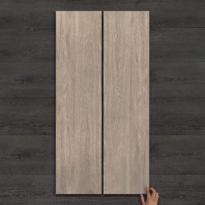 Outdoor Riverwood Oak Wood-Effect Matt Porcelain Tile 120x30cm