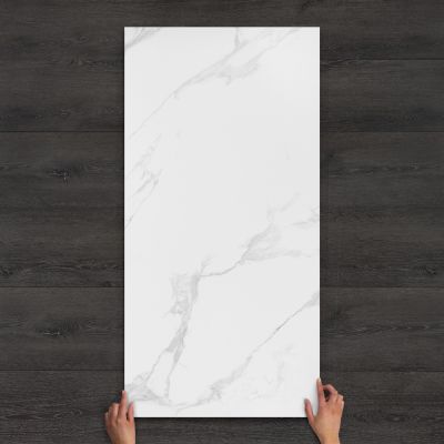 Carrara Norway Marble-Effect Matt Porcelain Tile 120x60cm