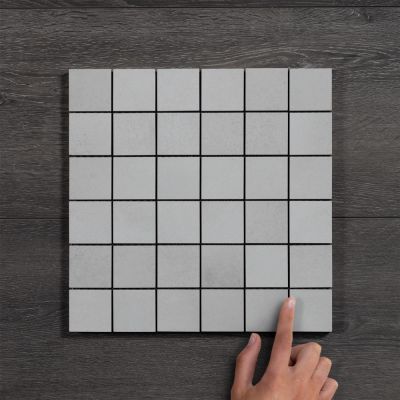 Lunar Silver Matt Porcelain Mosaic 29.8x29.8cm
