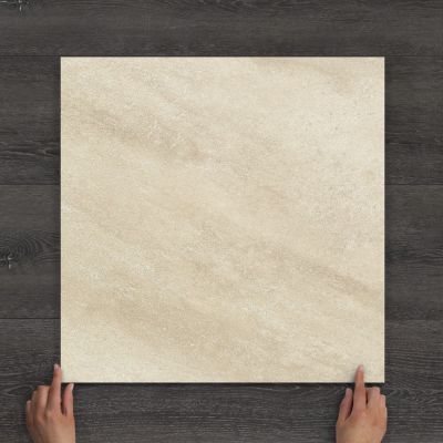 Outdoor Laguna Cream Light Marble-Effect Matt Porcelain Tile 60x60cm