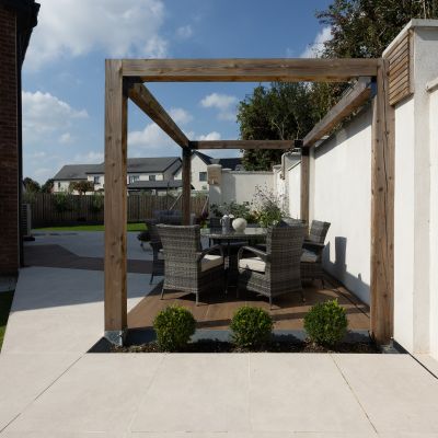 Outdoor Lime Cream Limestone-Effect Matt Porcelain Tile 90x60cm - Alternative Image