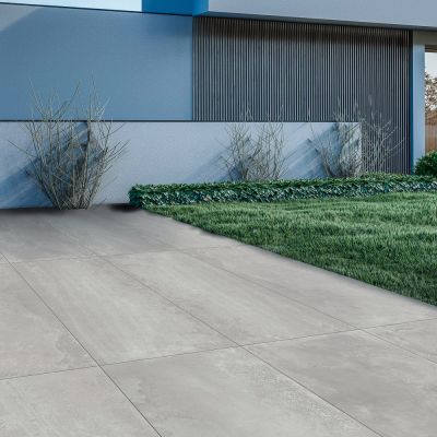 Outdoor Pluto Grey Concrete-Effect Matt Porcelain Tile 120x60cm - Alternative Image