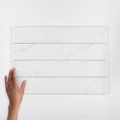 Elements Blue Placket Matt Ceramic Tile 44x8cm