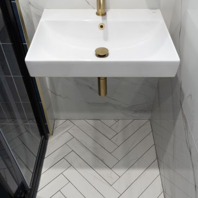 Elements Blue Placket Matt Ceramic Tile 44x8cm - Alternative Image
