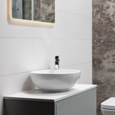 Rectified White Matt Ceramic Tile 60x30cm - Alternative Image