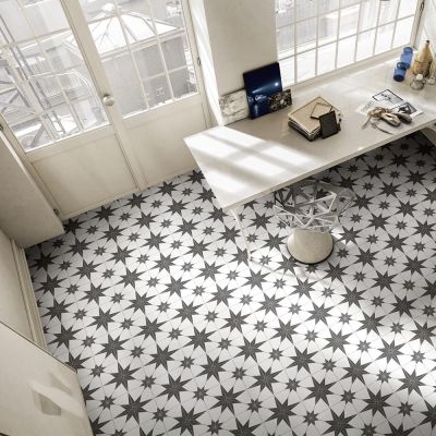 Stella Nero Matt Porcelain Tile 25x25cm - Alternative Image