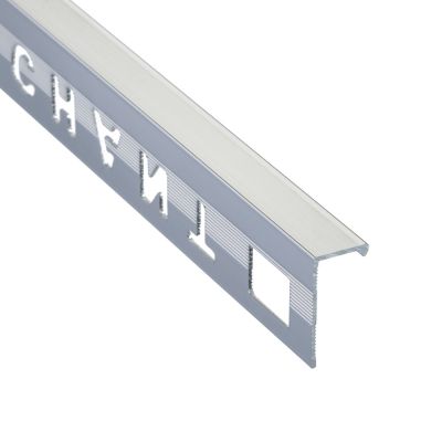 8mm Chrome Polished Square Edge Tile Trim 2.4m