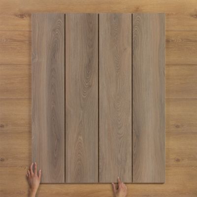 Green Heart Oak Wood-Effect Matt Porcelain Tile 120x23cm