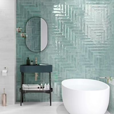 Metro Vibe Aqua Metro Gloss Wall Tile 30x7.5cm - Alternative Image