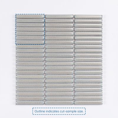 Light Grey Kit Kat Gloss Porcelain Mosaic Tile 28.4x29.8cm - Alternative Image