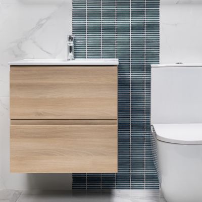 Peacock Green Kit Kat Gloss Porcelain Mosaic Tile 28.4x29.8cm - Alternative Image