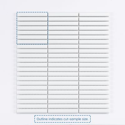 White Kit Kat Matt Porcelain Mosaic Tile 28.4x31cm - Alternative Image